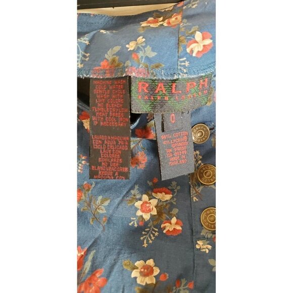 Ralph Ralph Lauren Floral Cotton Blend Mini Skirt Size‎ 0 - Picture 3 of 3